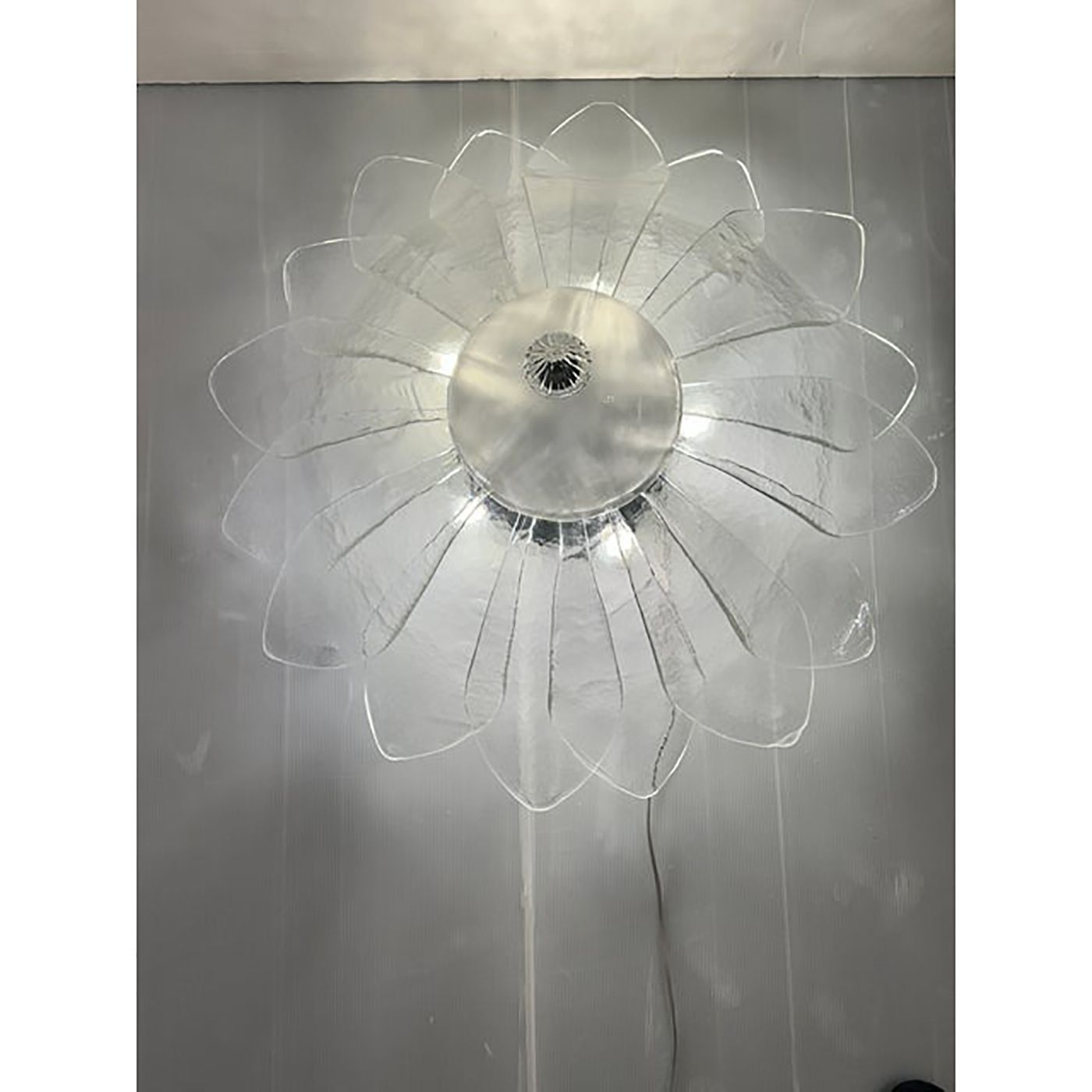 Murano Style Glass Sputnik Chandelier Flush Mount, Mazzega Zuccheri Venini Barovier Style photo for sale