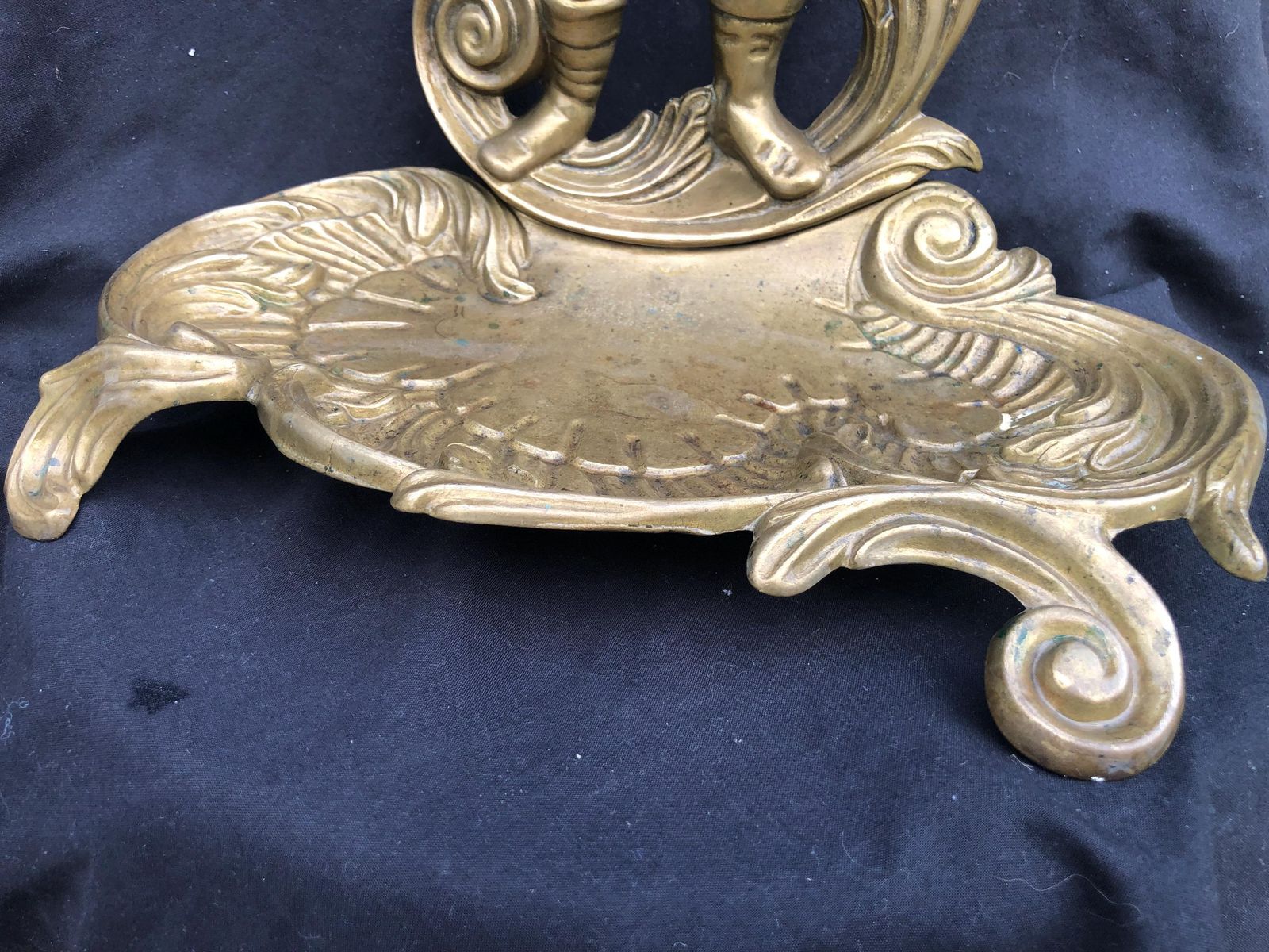 Early 20th Century French Ornate Brass Umbrella Stand photo for sale