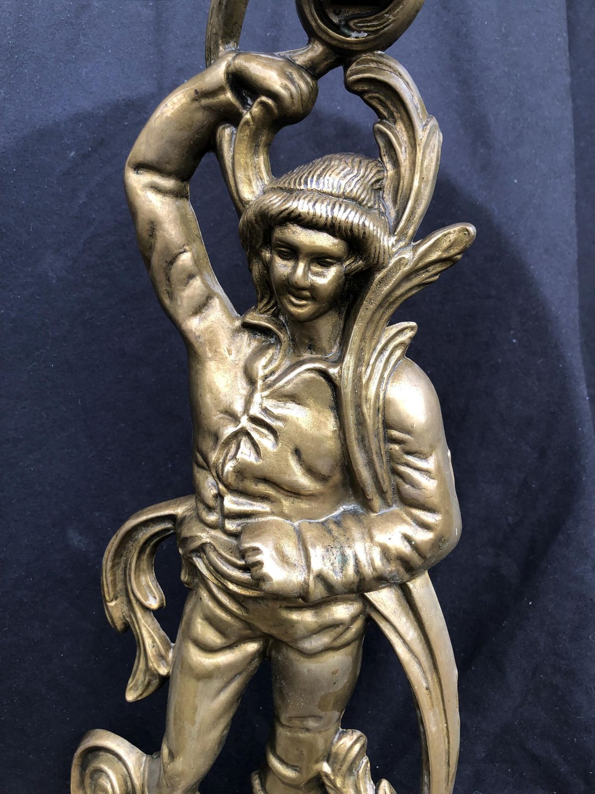 Early 20th Century French Ornate Brass Umbrella Stand photo Home Decor