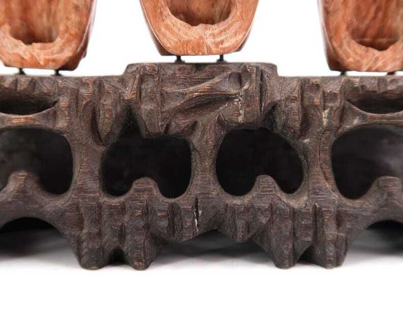 Chinese Sculptuur: De Drie Wijze Apen, Gesneden Hout, Jaren 1970 / Geluksbrenger, Beeld, Beeldje, Kunst photo Kunst