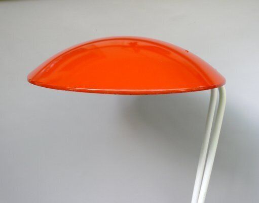 Extraordinary Orange And Light Beige Outdoor Mushroom Lamp From Bega, 1950s photo buy