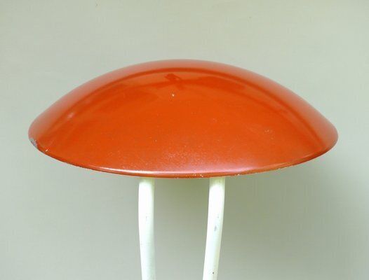 photo furniture Extraordinary Orange And Light Beige Outdoor Mushroom Lamp From Bega, 1950s