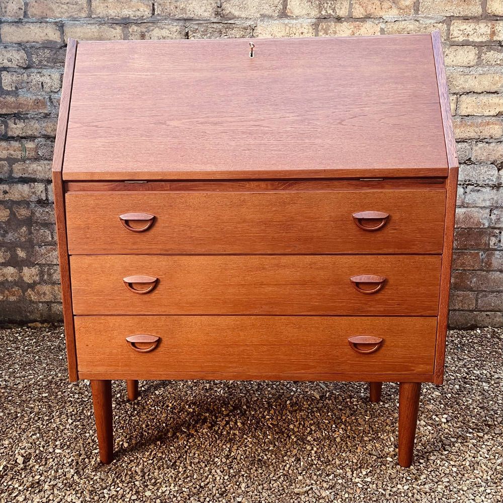 Mid Century Danish Teak Secretaire By Kai Kristiansen For Feldballes Møbelfabrik (1960s) photo 895.0