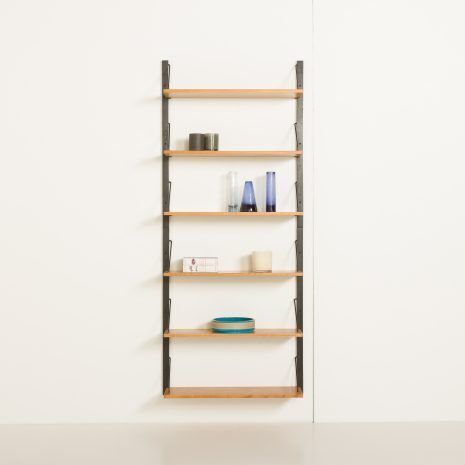 Scandinavian Modular Oak Shelving System, 1960s