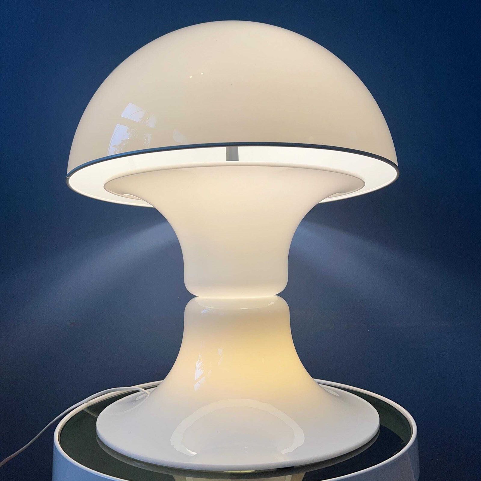 Grote Witte Dijkstra Synthetische Paddenstoellamp – Tafel  Of Vloerlamp