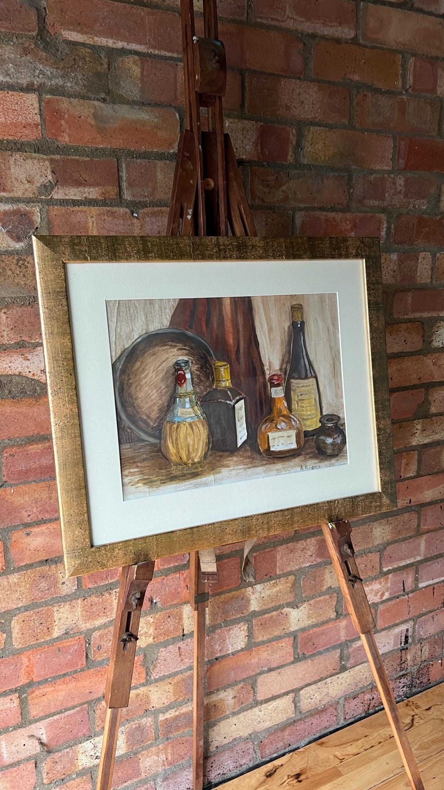 Still Life Oil Painting Signed By A. Rogers   Framed & Glazed photo vintage