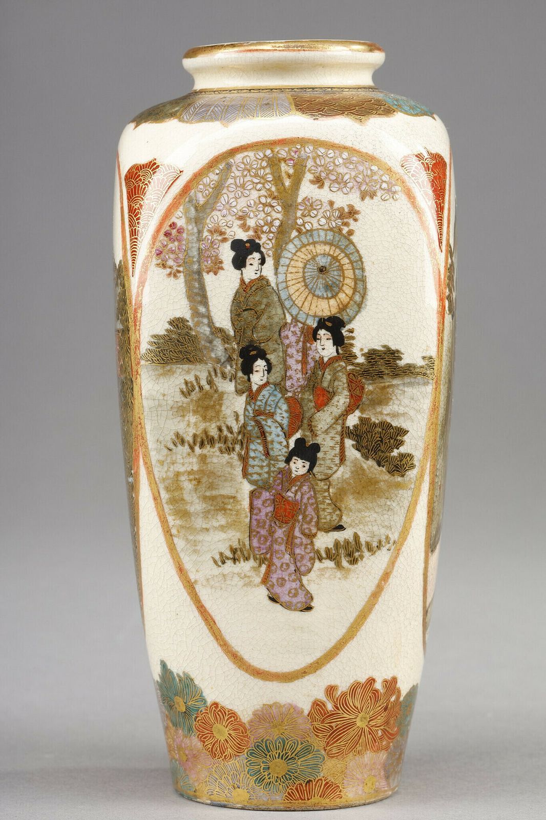 Small Satsuma Porcelain Vase From Japan, Meiji Period (1868 1912). photo for sale