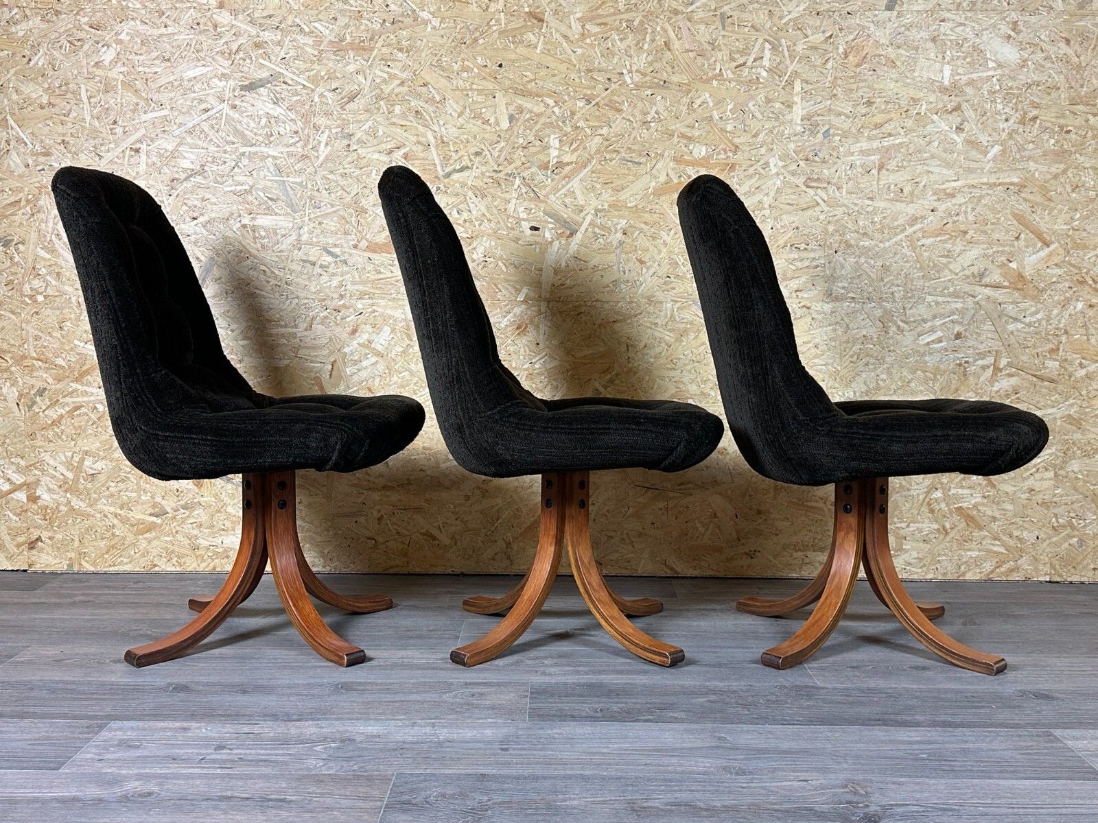 Furniture 3x 60s 70s Chair Swivel Dining Chair Mid Century Danish Modern Design photo