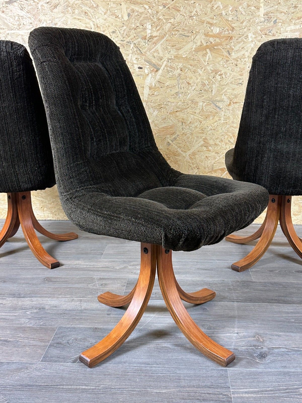 photo vinterior 3x 60s 70s Chair Swivel Dining Chair Mid Century Danish Modern Design