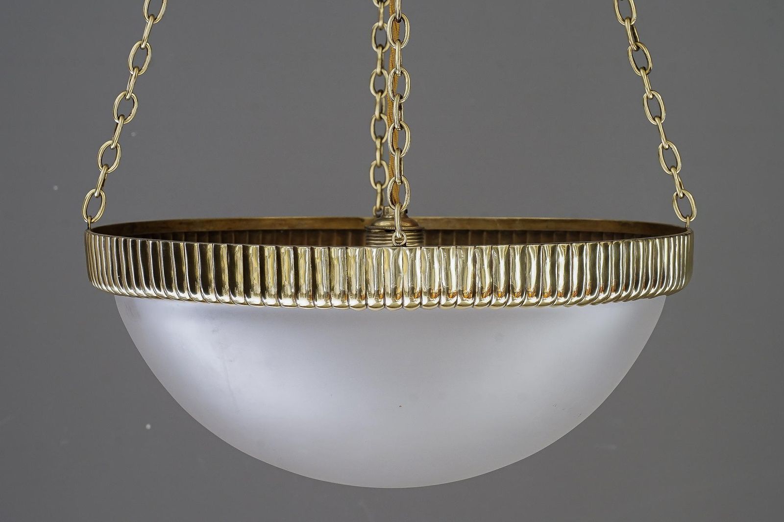 Otto Prutscher Chandelier With Original Glass Shade Vienna Around 1908 photo for sale