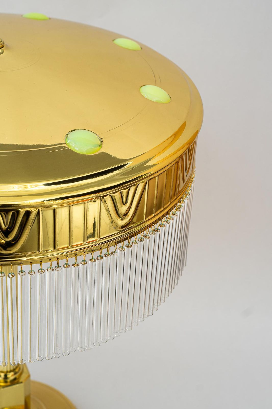 Very Big Art Deco Table Lamp With Opaline Glass And Glass Sticks Vienna 1920s photo 1103.0