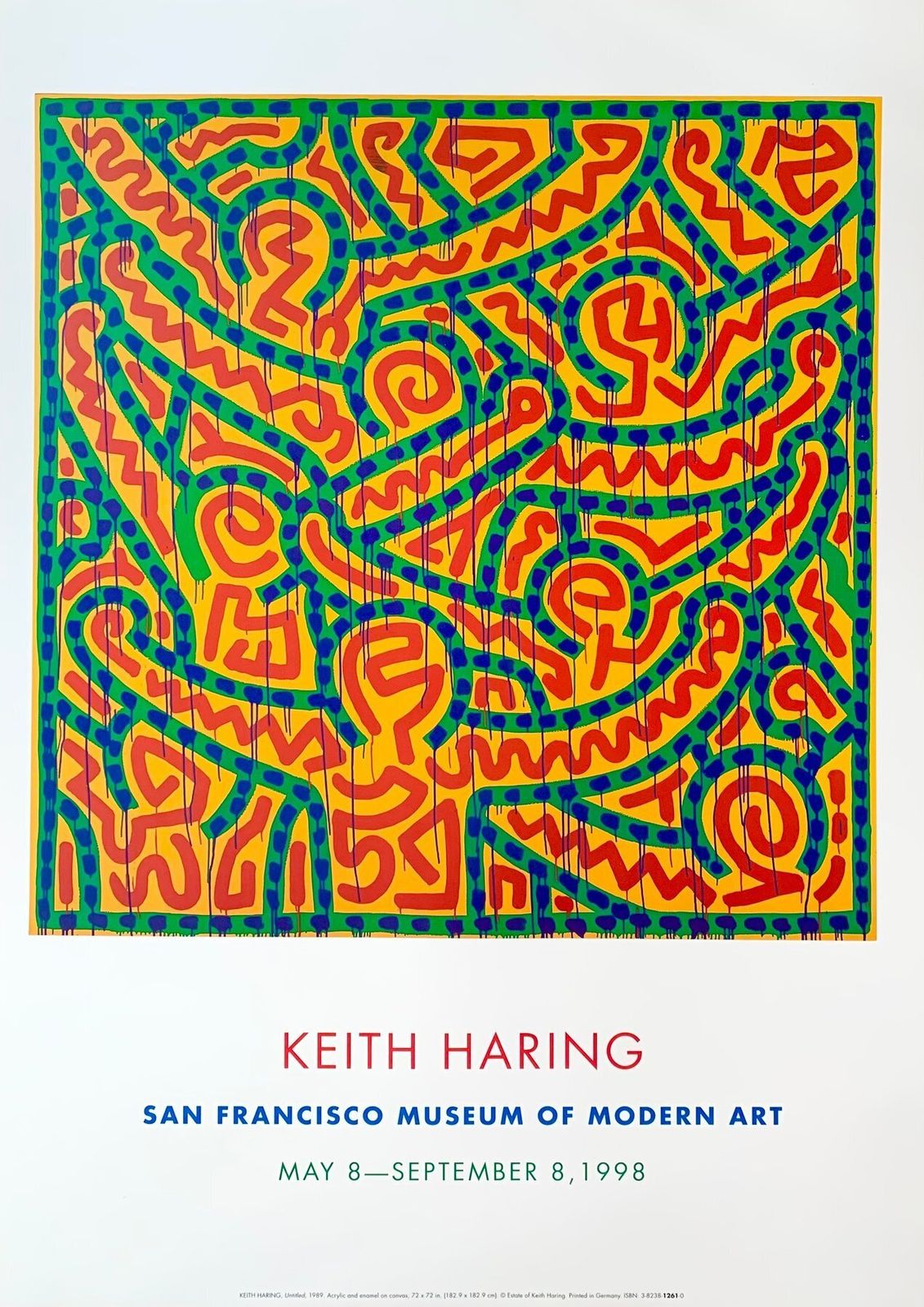 Keith Haring   San Francisco Museum Of Modern Art (1998)   Vintage Exhibition Poster photo for sale