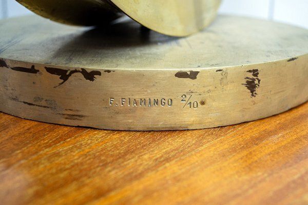 F. Fiamingo, Abstract Sculptuur, Jaren 1970, Brons photo 1848.0