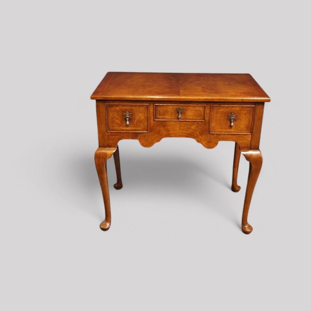 Queen Anne Style Walnut Lowboy photo for sale
