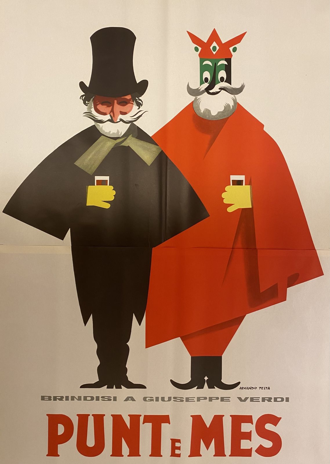 photo for sale Punt E Mes, Brindisi A Giuseppe Verdi   Original Vintage Affiche Cm 200 X 140