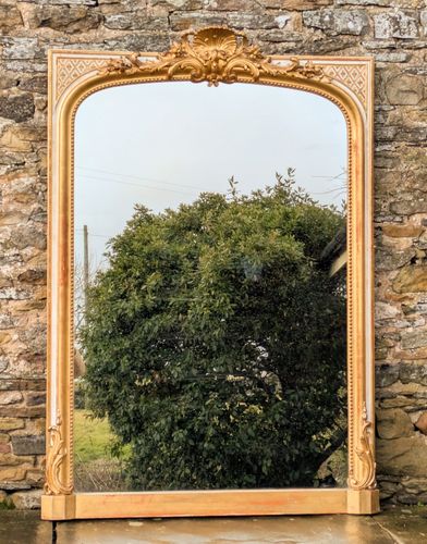 Superb Large French Gilt Chateau Mirror