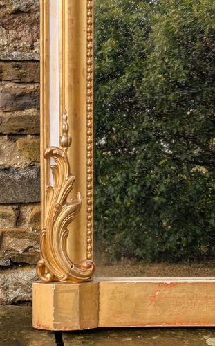 Superb Large French Gilt Chateau Mirror photo vinterior
