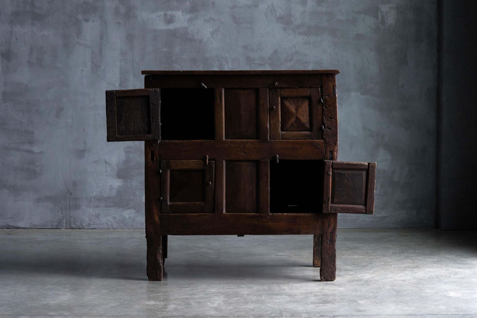Rustic Folk Art Cabinet, France, 19th Century photo for sale