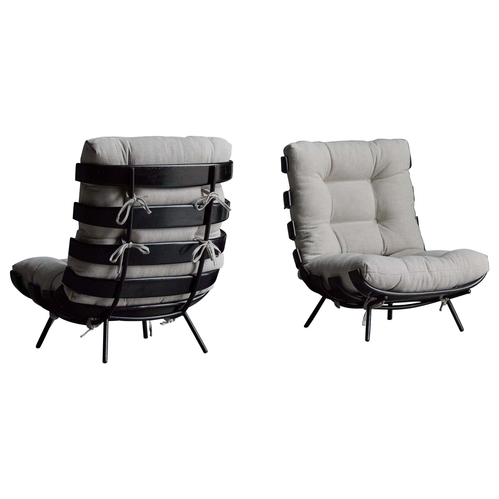 Rare 'Costela' Lounge Chairs By Martin Eisler And Carlo Hauner, Brazil, 1954