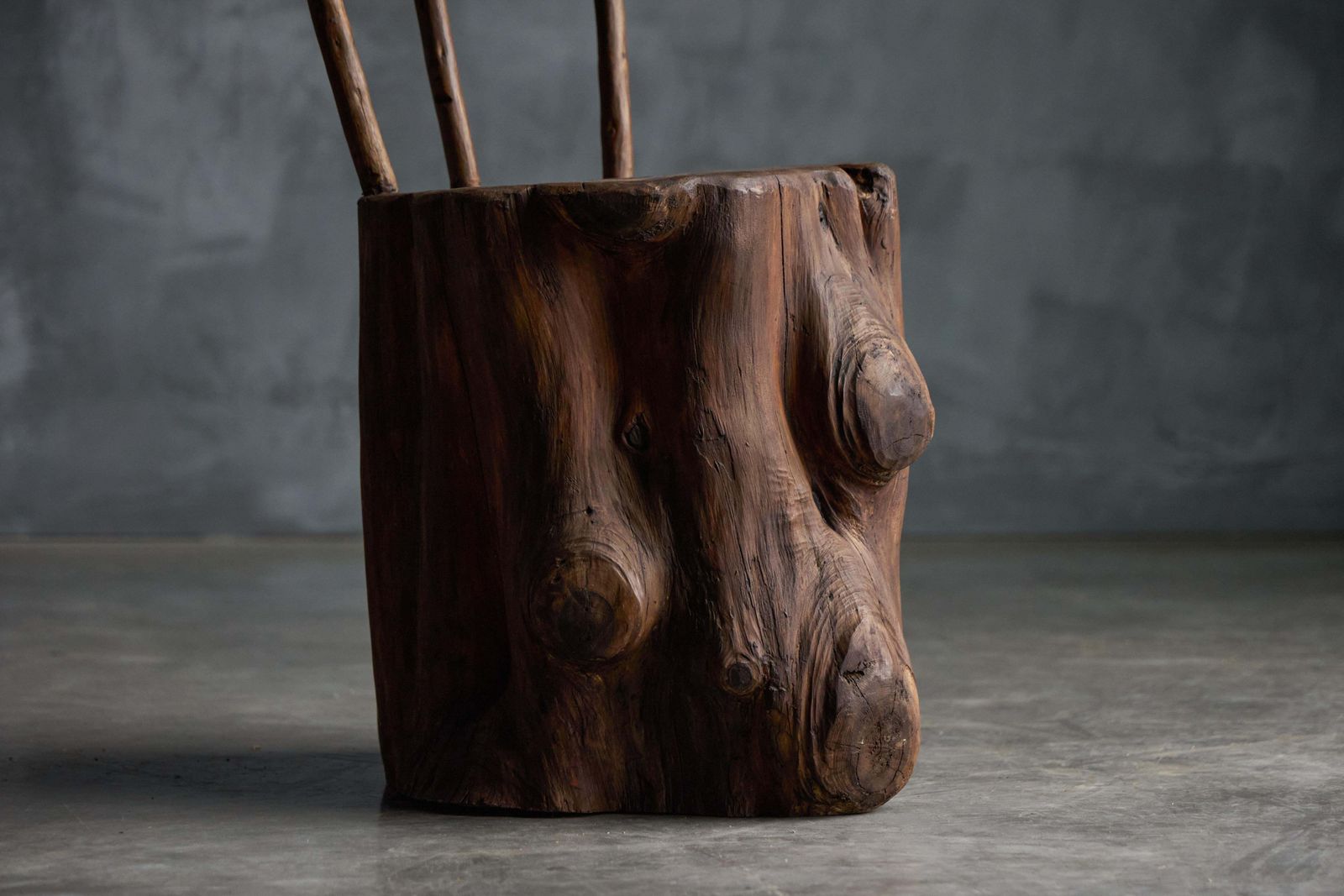 Brutalist Monoxyle Chair, France, 1970s photo 2730.0