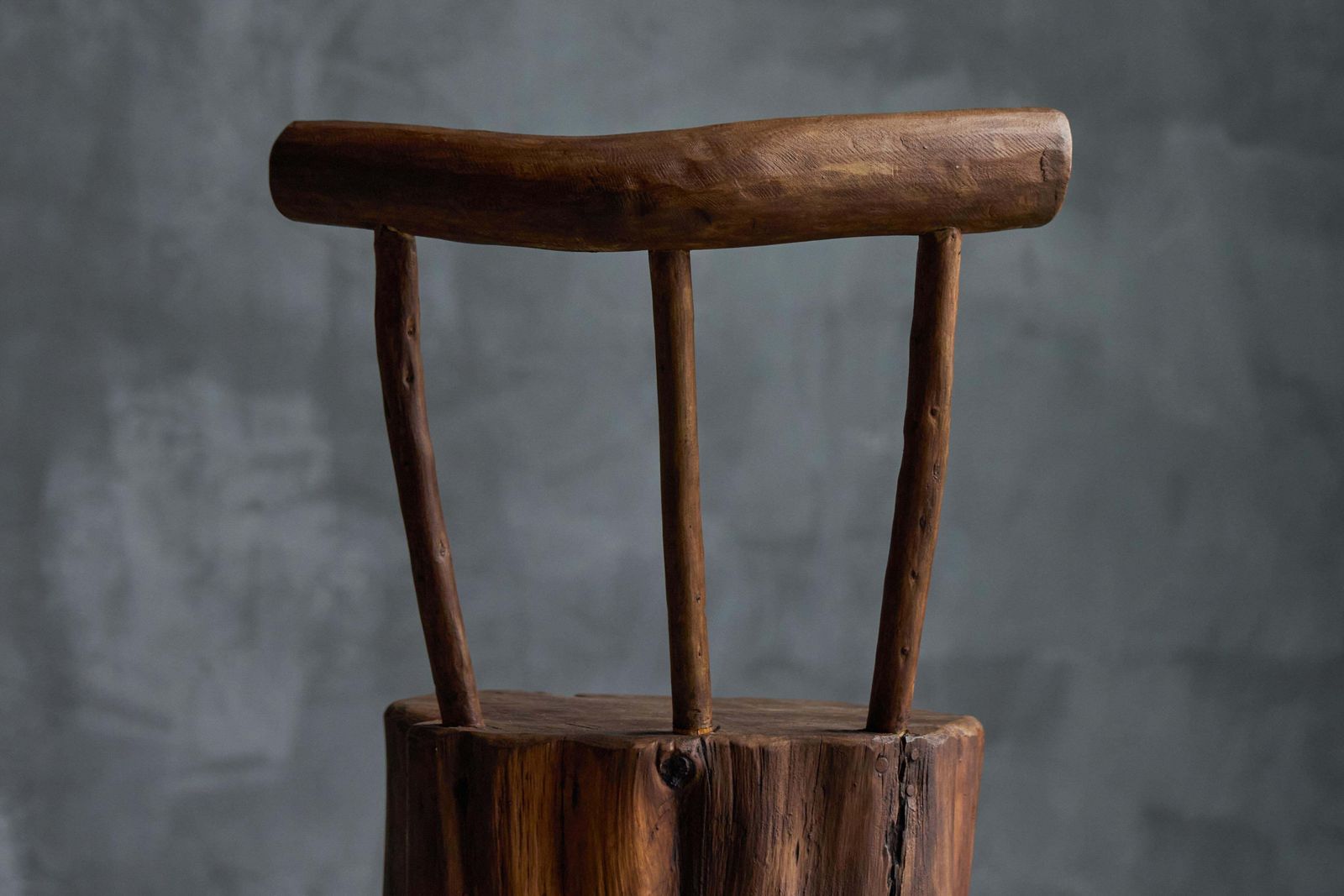 photo furniture Brutalist Monoxyle Chair, France, 1970s