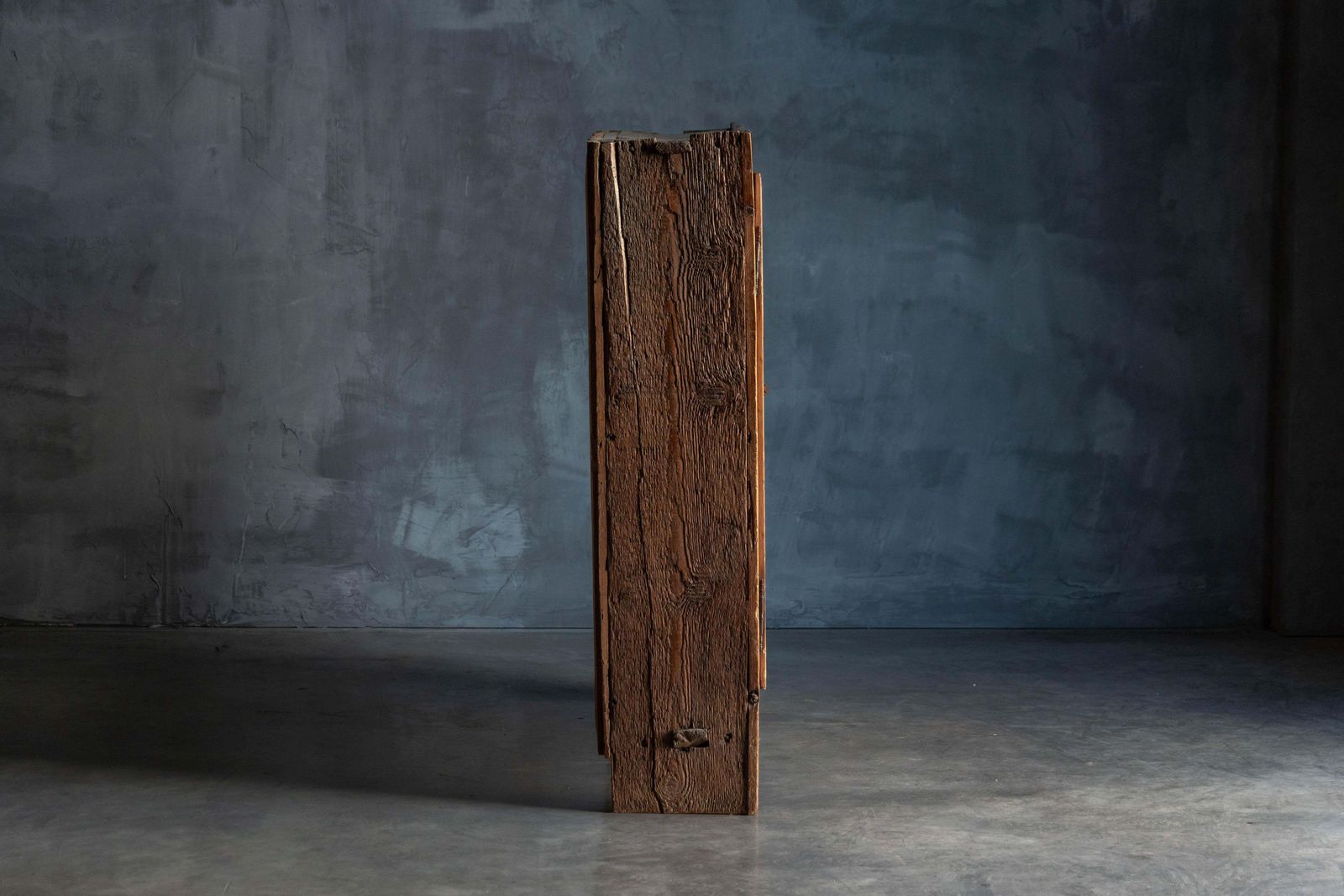 Furniture Rustic Folk Art Cabinet, France, 19th Century photo