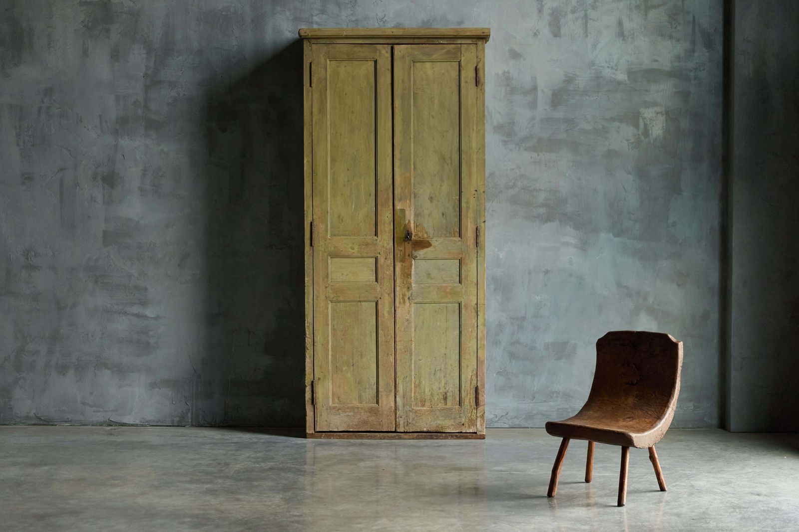 Rustic Primitive Green Cabinet, France, 19th Century photo furniture