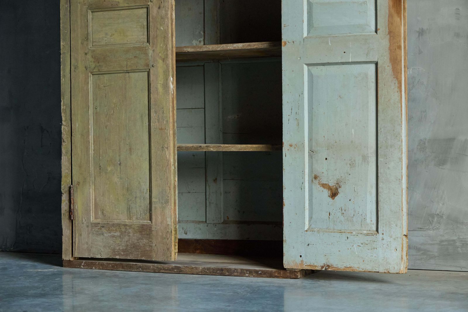 photo for sale Rustic Primitive Green Cabinet, France, 19th Century