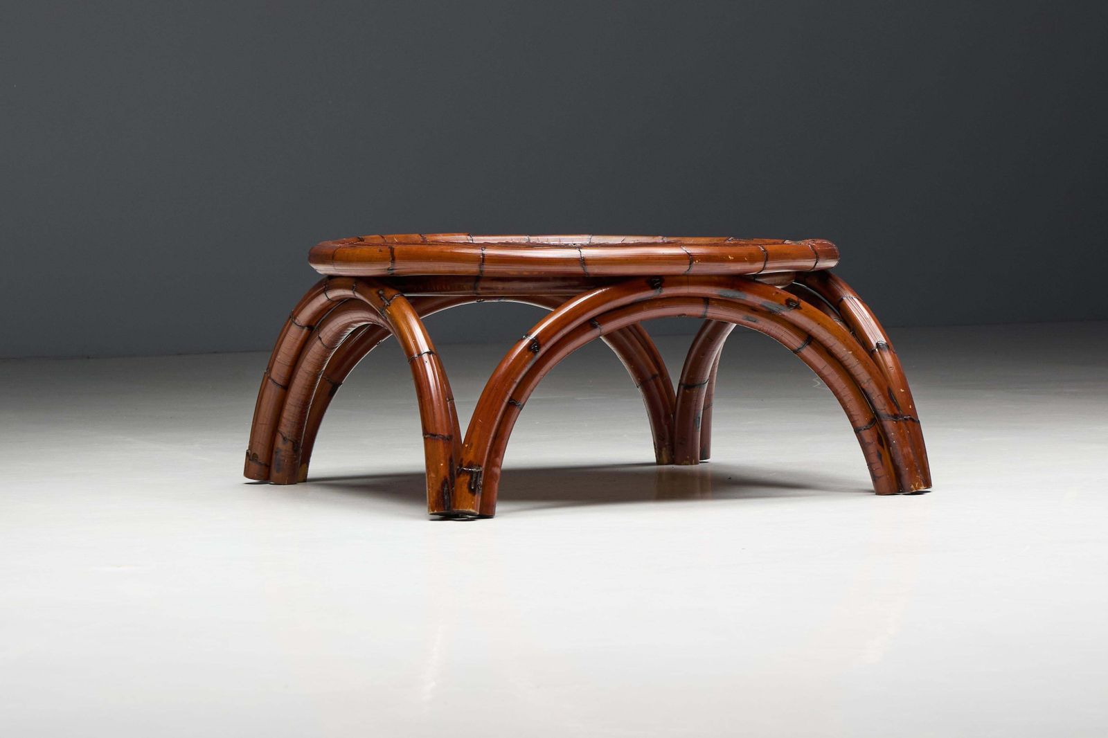 9180.0 Bamboo Coffee Table By Gabriella Crespi, Italy, 1970s photo