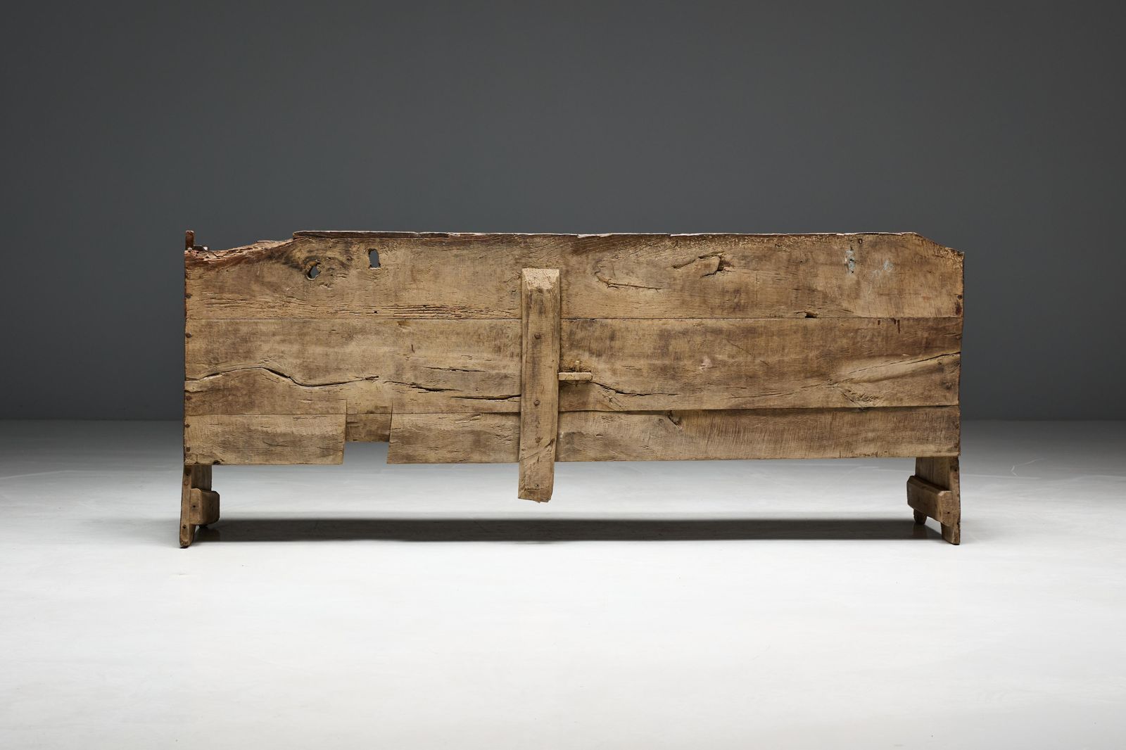 photo vintage Primitive Wabi Sabi Bench, France, 19th Century