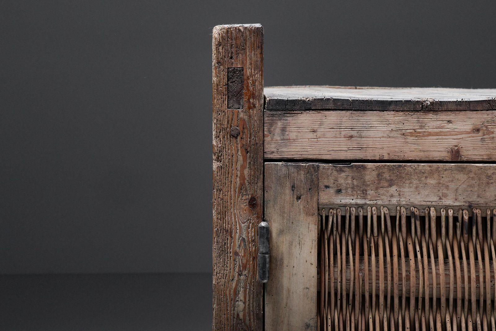 Rustic Wabi Sabi High Board, Pantry Cabinet, Haute Savoie, Cheese Cabinet, 1930 photo buy