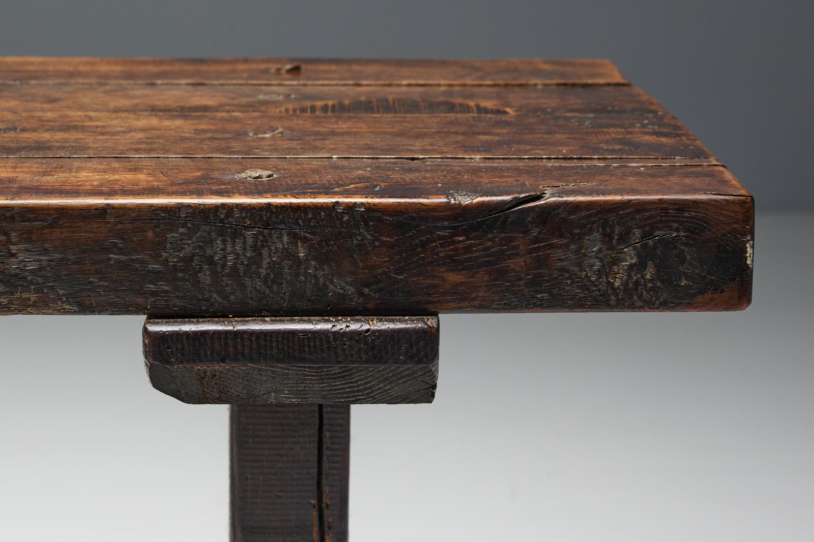 Robust Travail Populaire Farm Table, France, 19th Century photo 6054.0