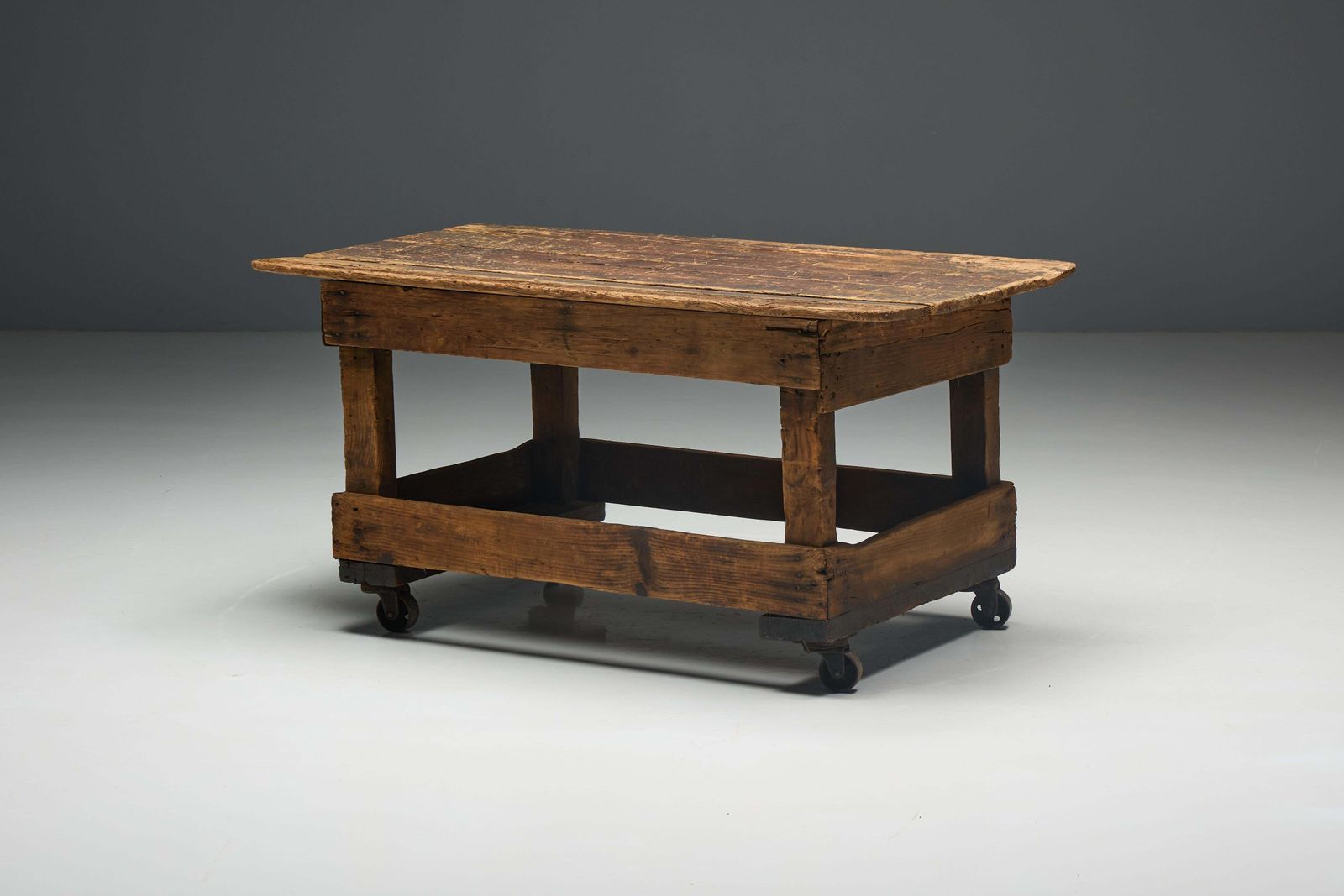 photo vintage Primitive Industrial Table, France, 19th Century