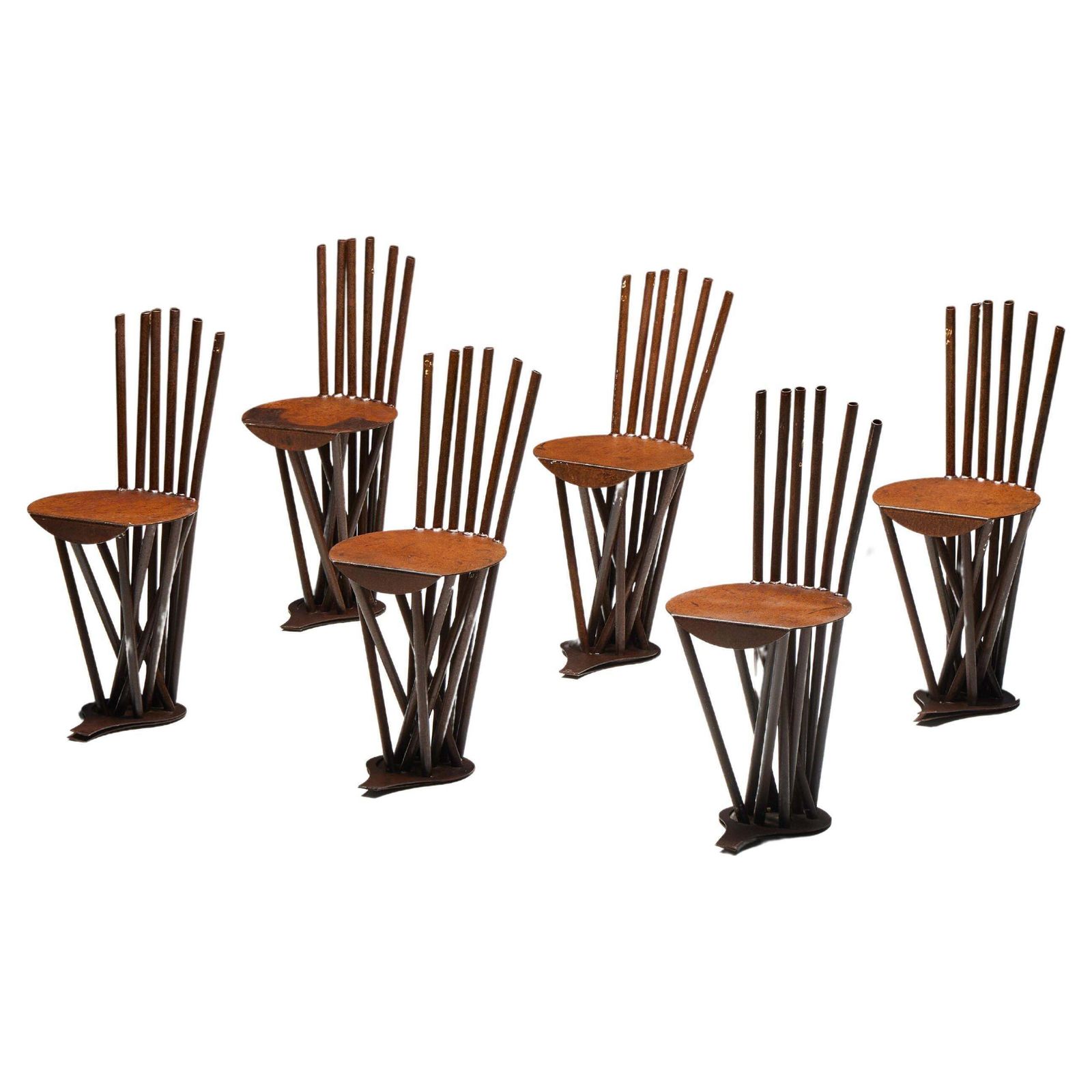 Industrial Wabi Sabi Primitive Chairs, France, 1950s