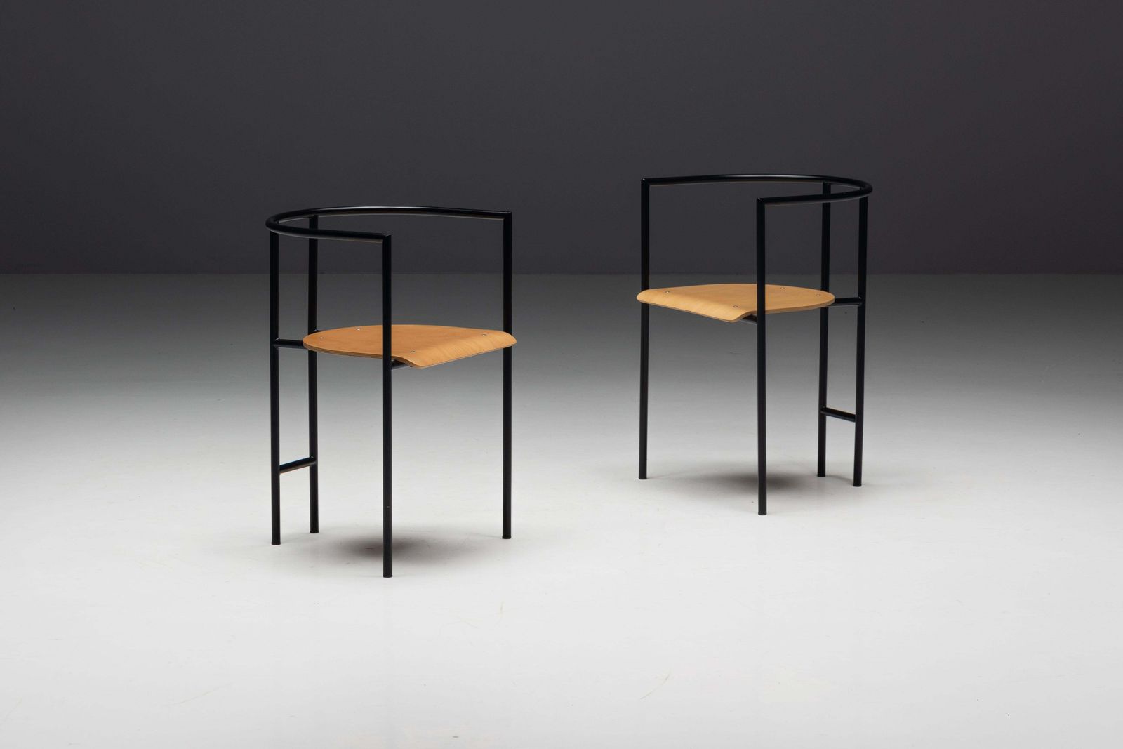photo for sale Postmodern "Tokyo" Armchairs By Rodney Kinsman For Bieffeplast, Italy, 1980s