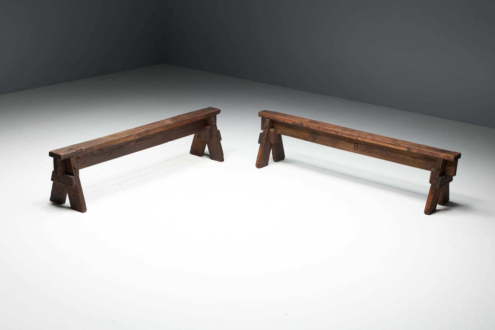 Brutalist Folk Art Benches, France, 19th Century photo 1979.0
