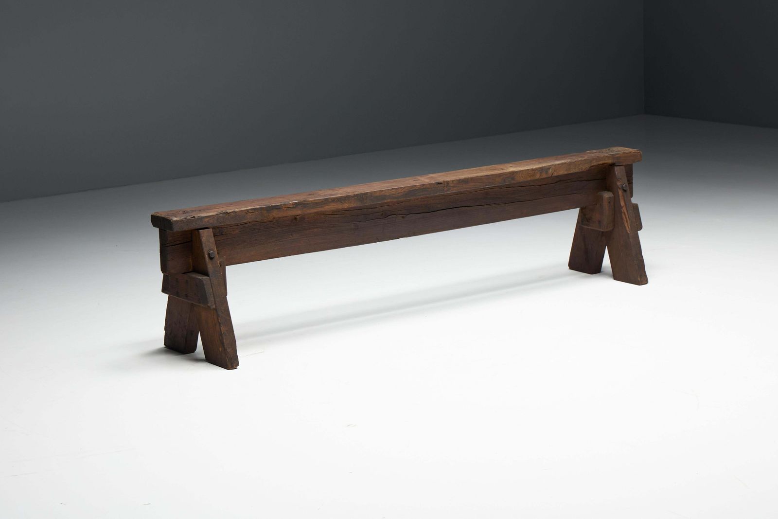 photo buy Brutalist Folk Art Benches, France, 19th Century