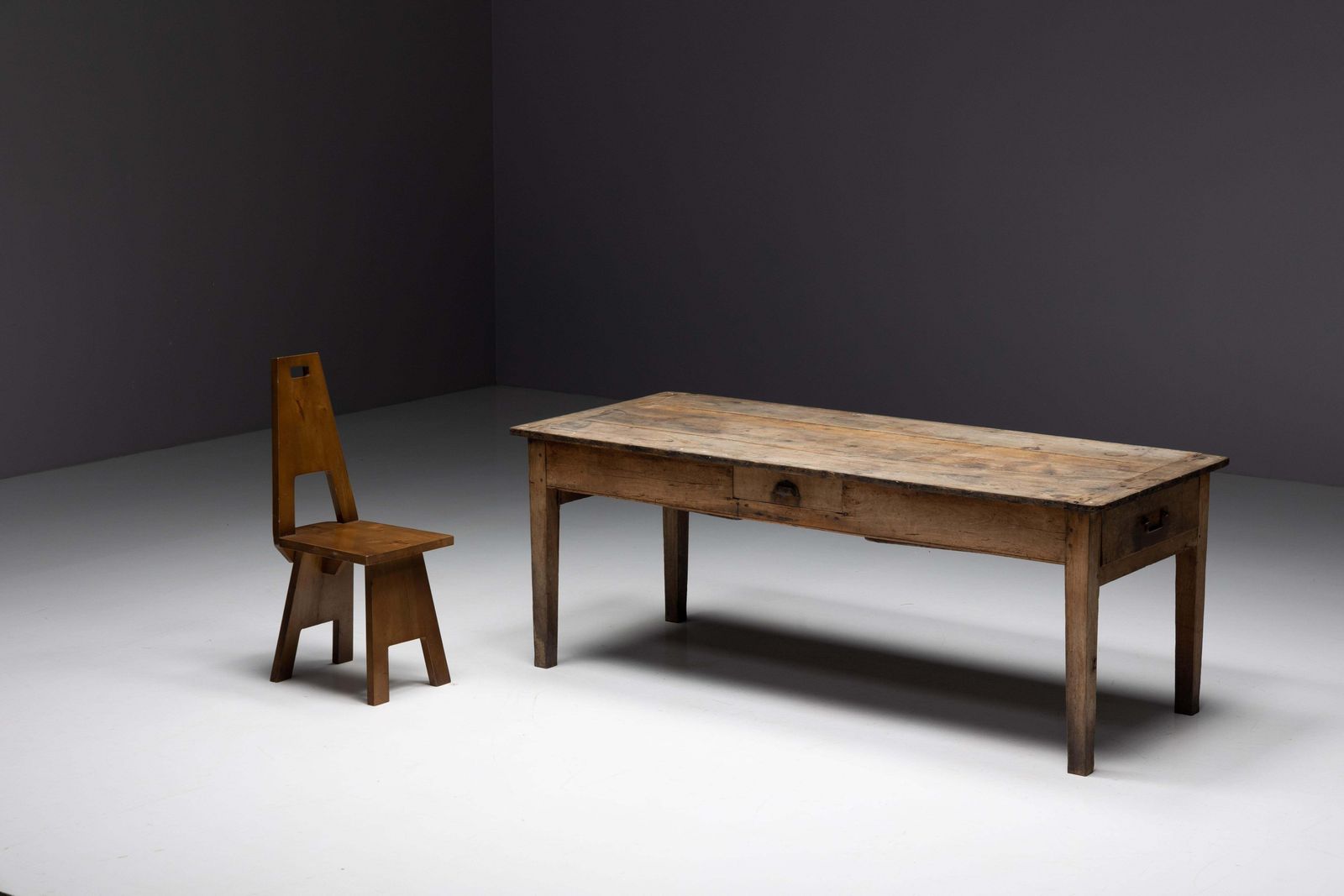 Rural Art Populaire Table, France, 19th Century photo Furniture