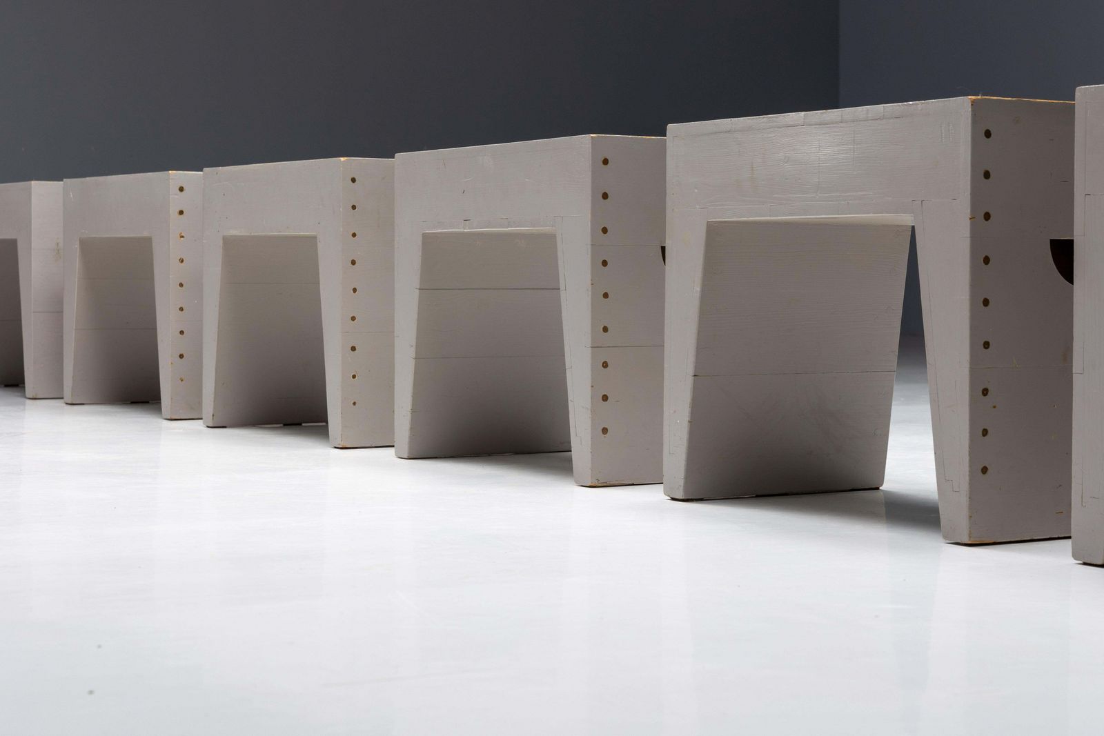 Bossche School Stools By Dom Hans Van Der Laan & Jan De Jong, Netherlands, 1970s photo Furniture