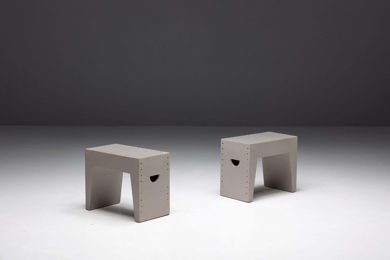 3721.0 Bossche School Stools By Dom Hans Van Der Laan & Jan De Jong, Netherlands, 1970s photo