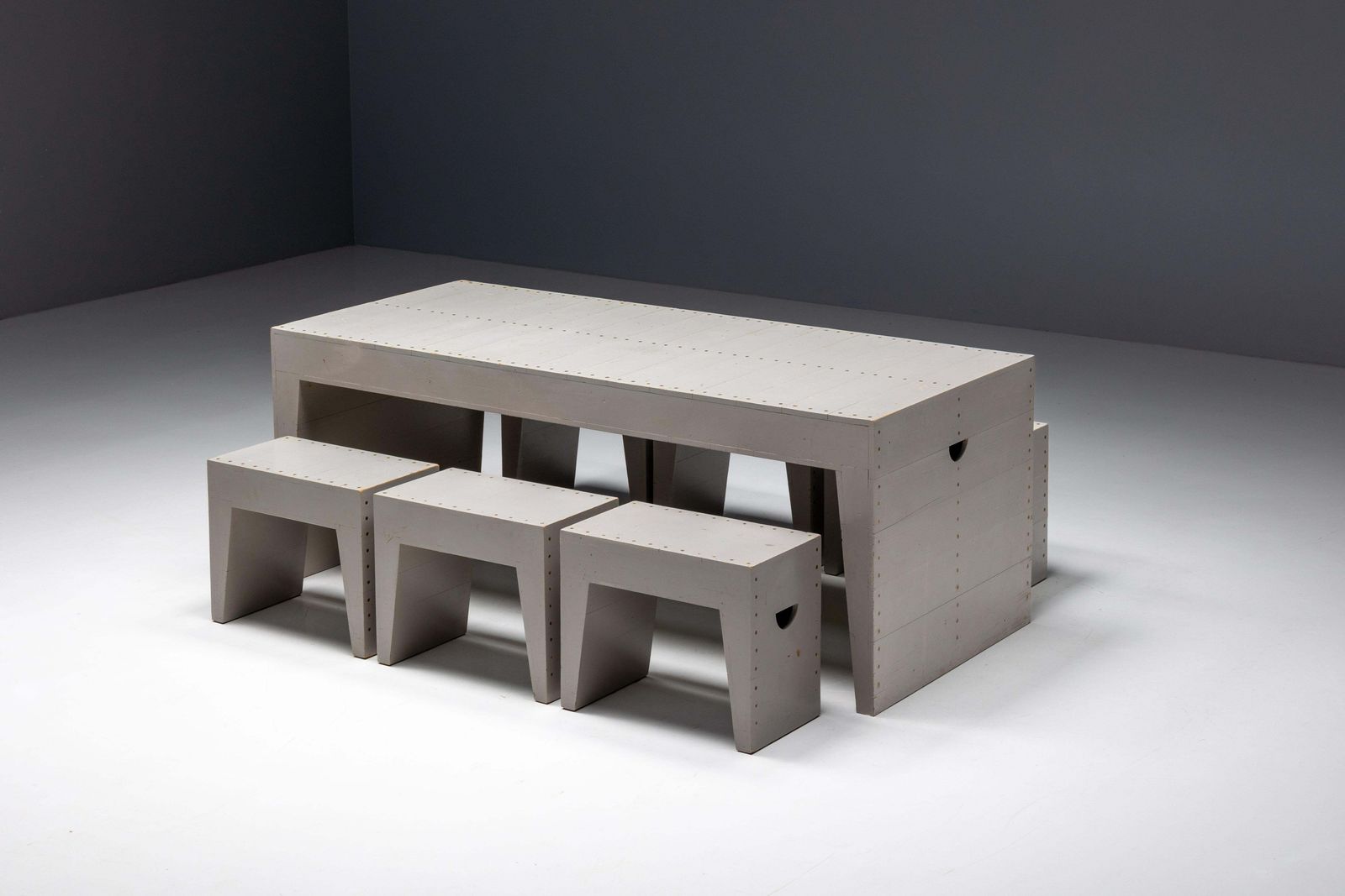 Furniture Bossche School Table By Dom Hans Van Der Laan & Jan De Jong, Netherlands, 1970s photo