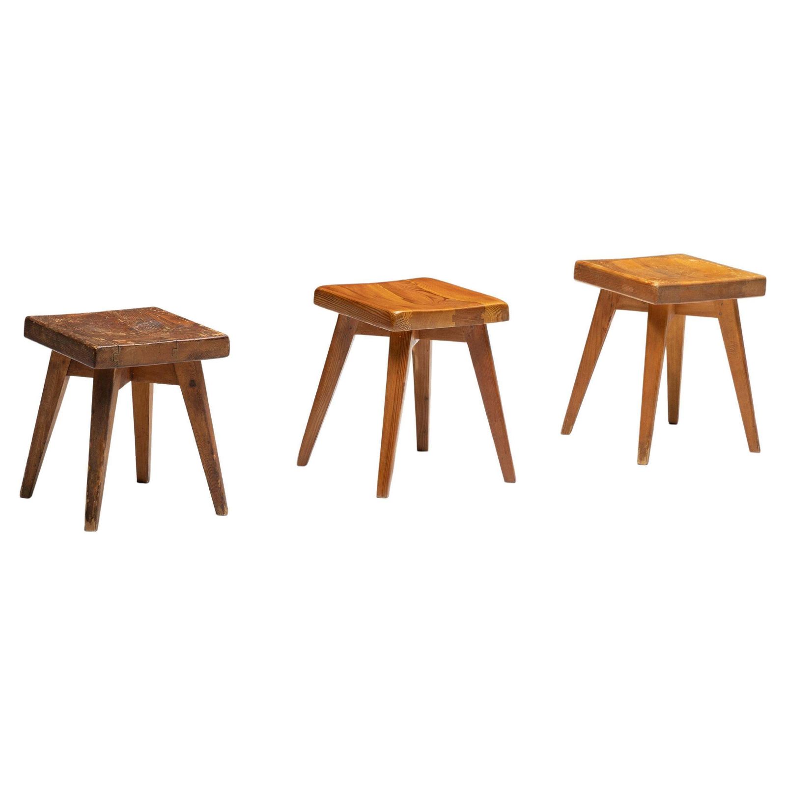 Stools By Christian Durupt And Charlotte Perriand, France, 1960s