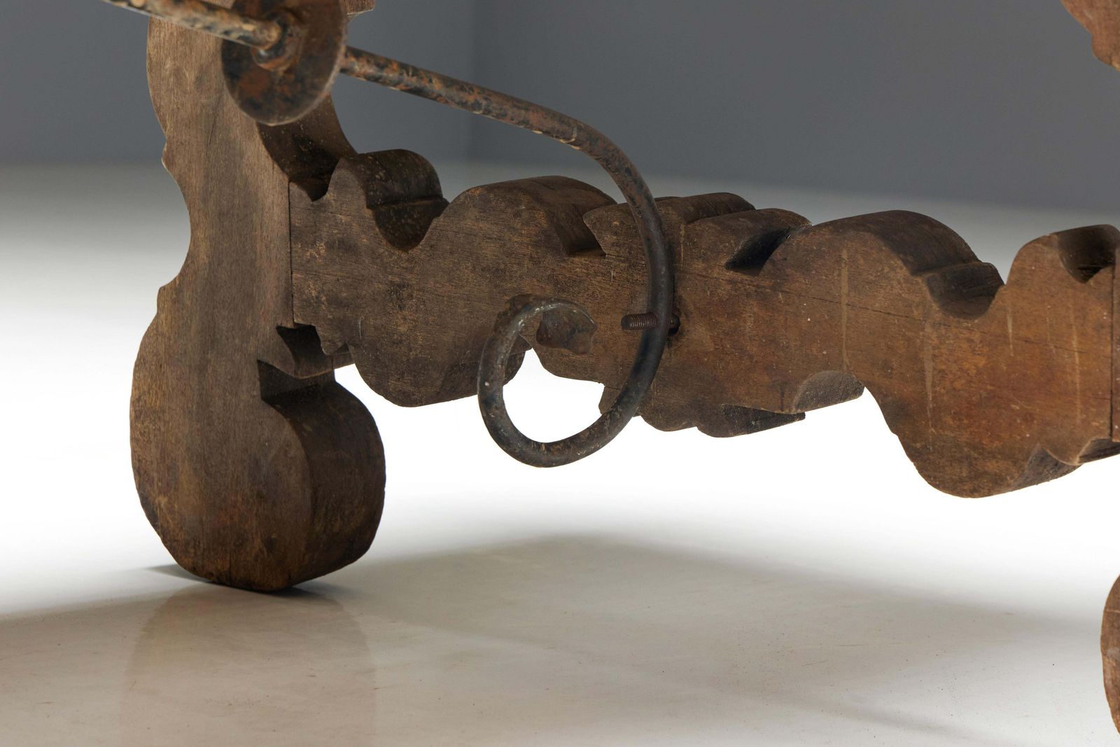 photo furniture Rustic Folk Art Trestle Table, Spain, 19th Century