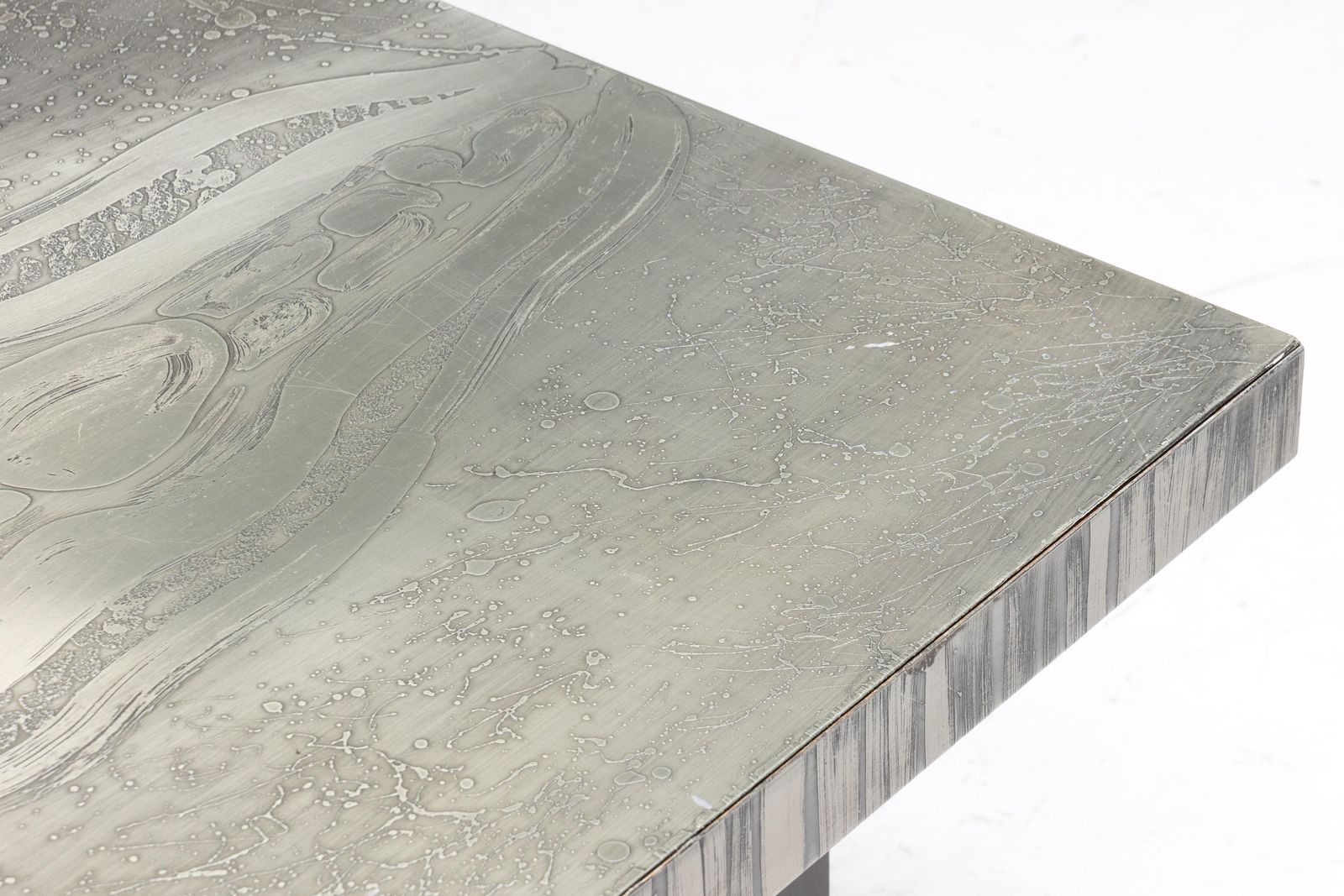 Aluminium Etched Coffee Table By Marc D’haenens, Belgium, 1970s photo buy