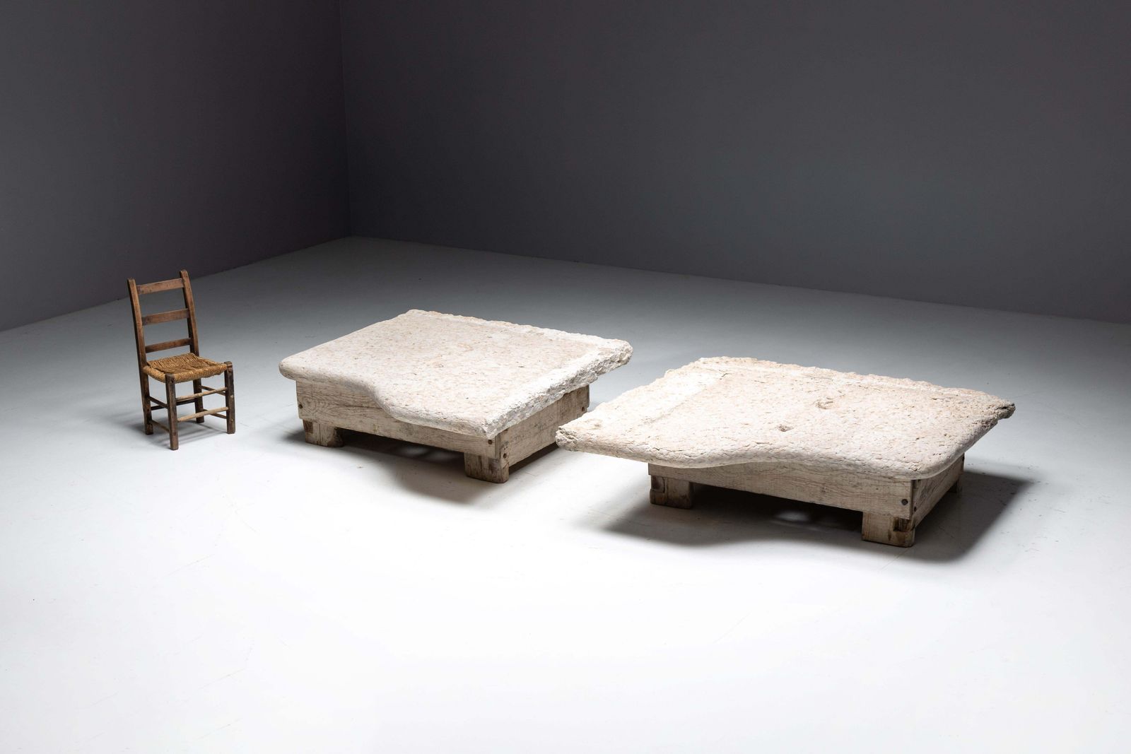Robust Farm Stone Coffee Tables, Italy, 19th Century photo 6411.0