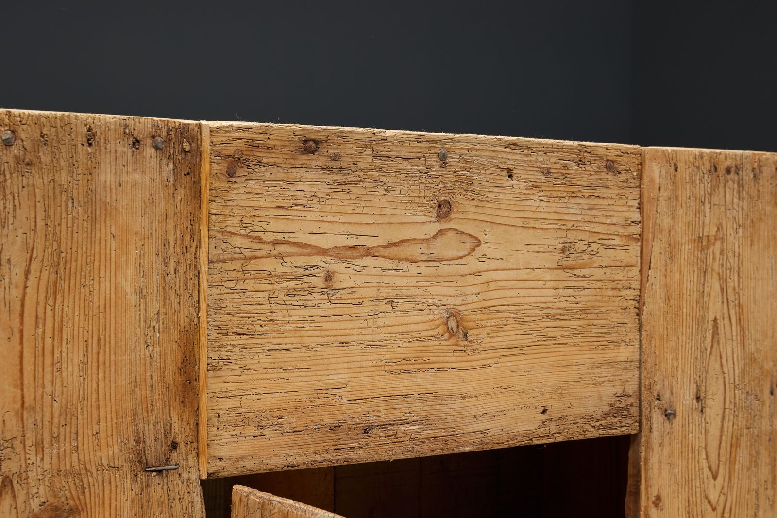 photo furniture Brutalist Naive Cabinet, France, Early 19th Century
