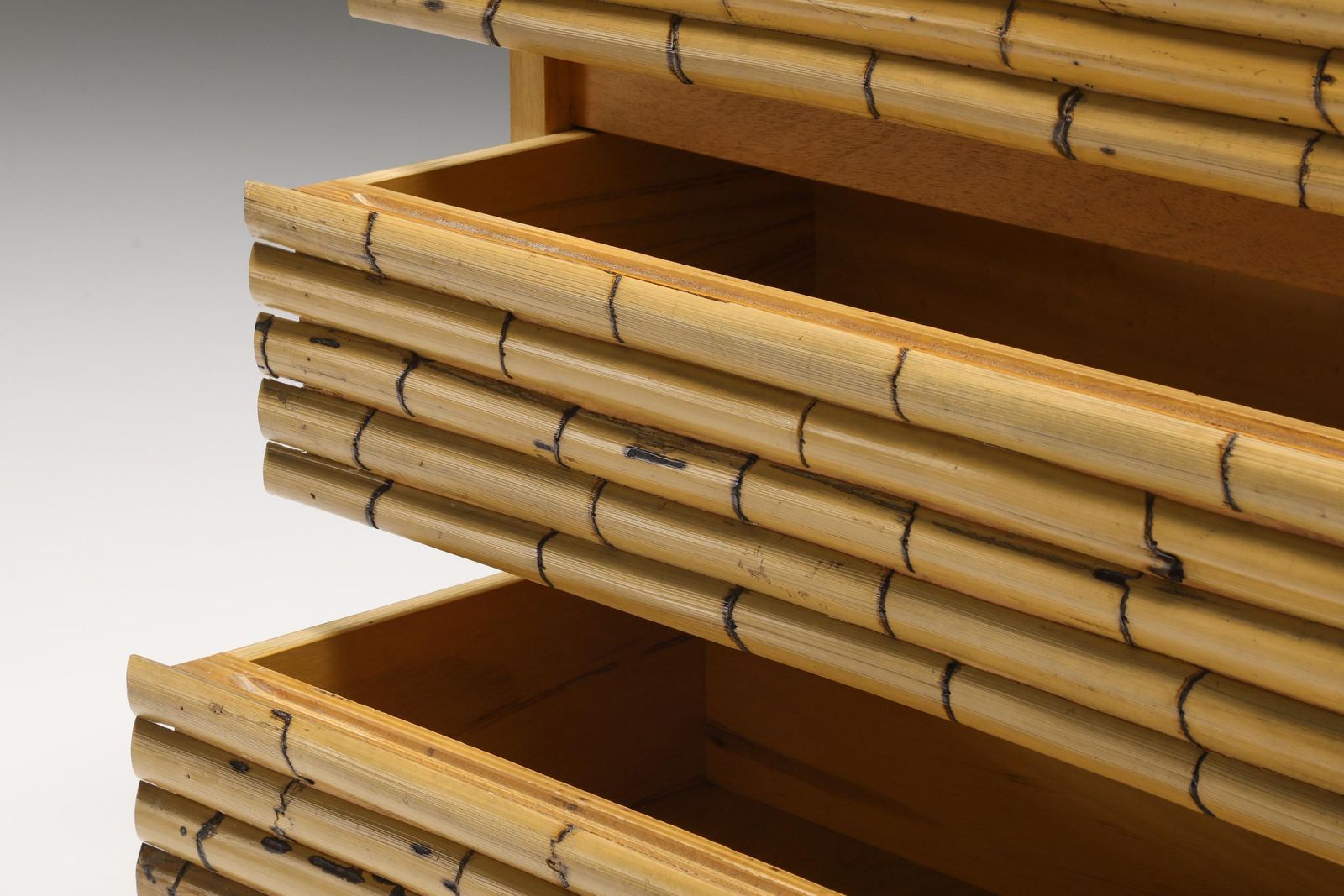 Bamboo Venturini Chest Of Drawers, Hollywood Regency, 1970s photo vinterior