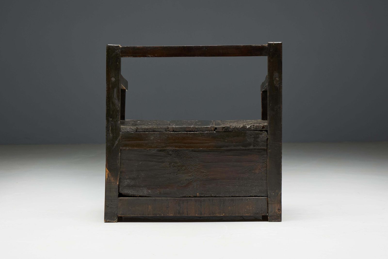 Furniture Naive Wabi Sabi Bench, France, 19th Century photo