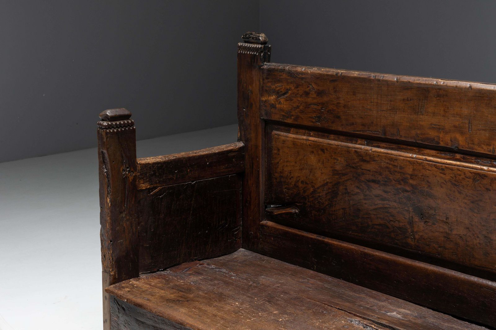 Rustic Art Populaire Bench, France, 19th Century photo for sale