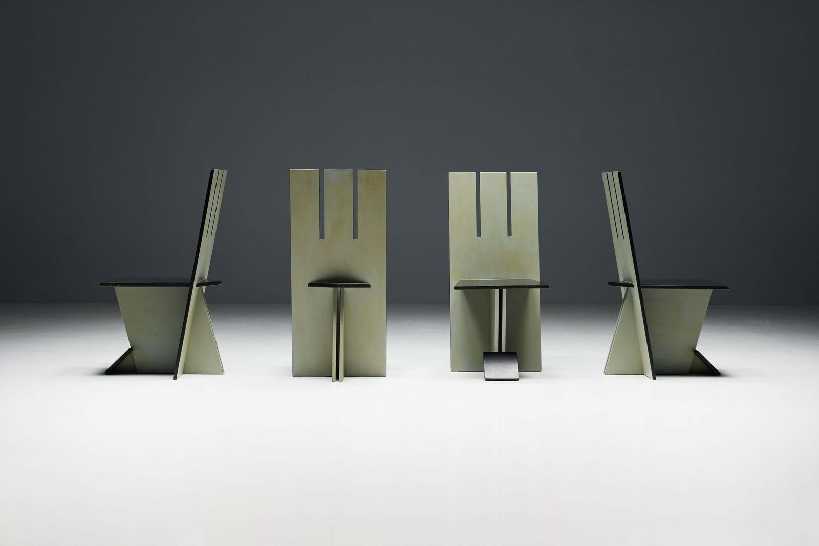 Dining Chairs In The Style Of De Stijl Movement, Netherlands, 1950s photo 1029.0